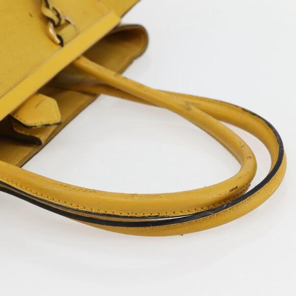 Fendi Gold FF Leather Mini Baguette Bag Fendi | TLC US FENDI Hand Bag Leather Yellow Gold Auth 144480 main image 1